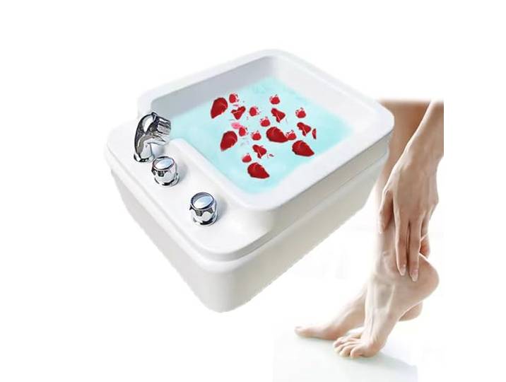 SRDCAIM Fußsprudelbad, Pediküre-Schüssel, Fußbad-Pediküre-Spa, Fußbad-Spa, Fußbadewanne, tragbare Pediküre-Spa-Badewanne, Acryl-Pediküre-Stuhl, Shampoo-Waschbecken, Badebecken für Fußbäder