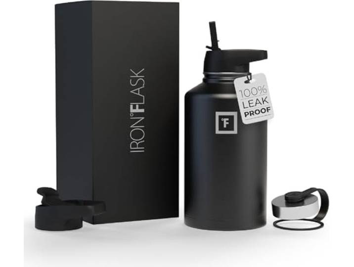 Edelstahl Trinkflasche mit Strohhalm - 650/950/1200/1800 ml - Kohlensäure Geeignet Auslaufsicher Doppelwandig Isoliert Thermosflasche BPA-Freie - Wasserflasche Sport Gym Fitness Reisen Kinder
