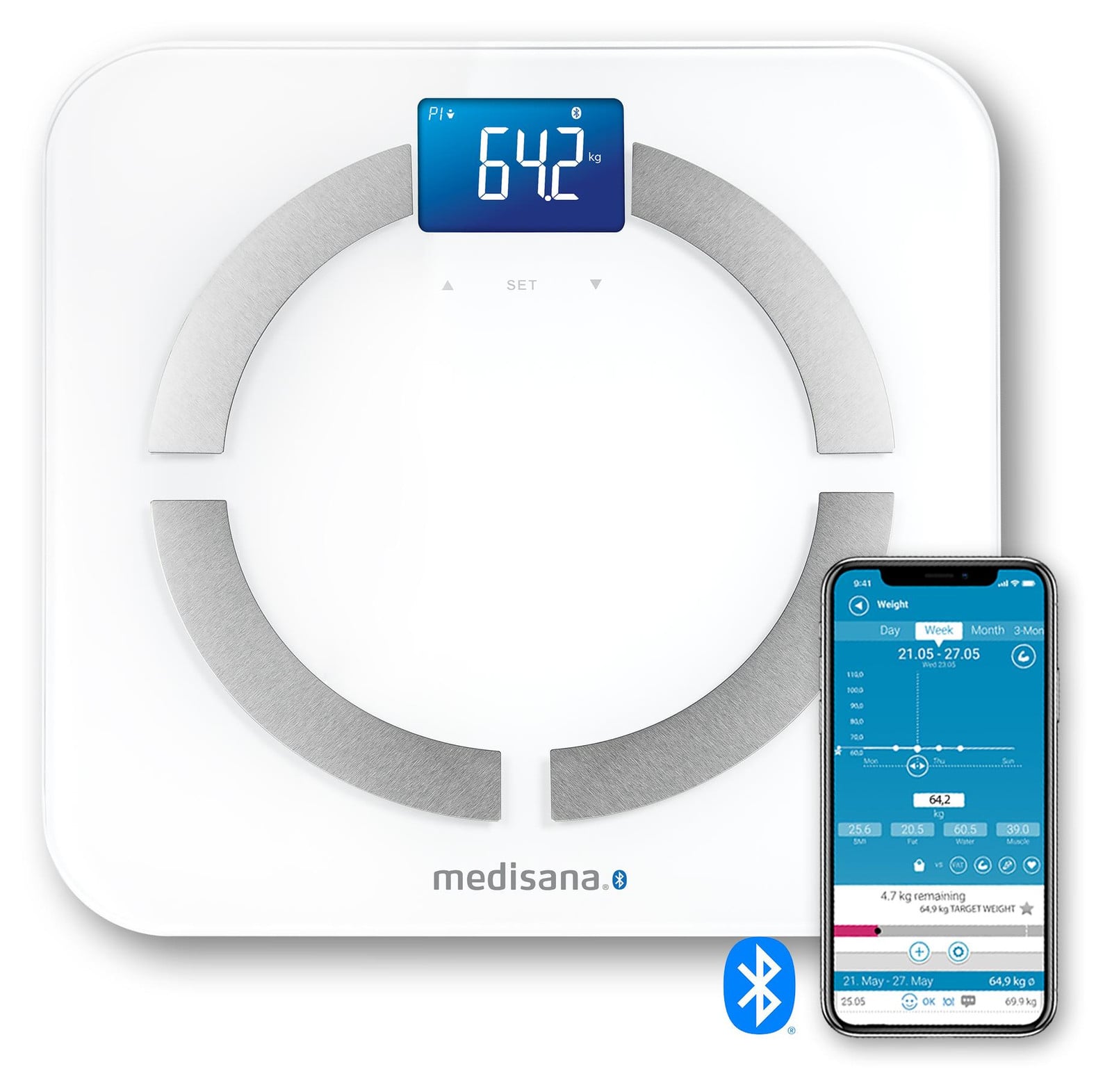 Medisana BS 430 connect lichaamsanalyseweegschaal