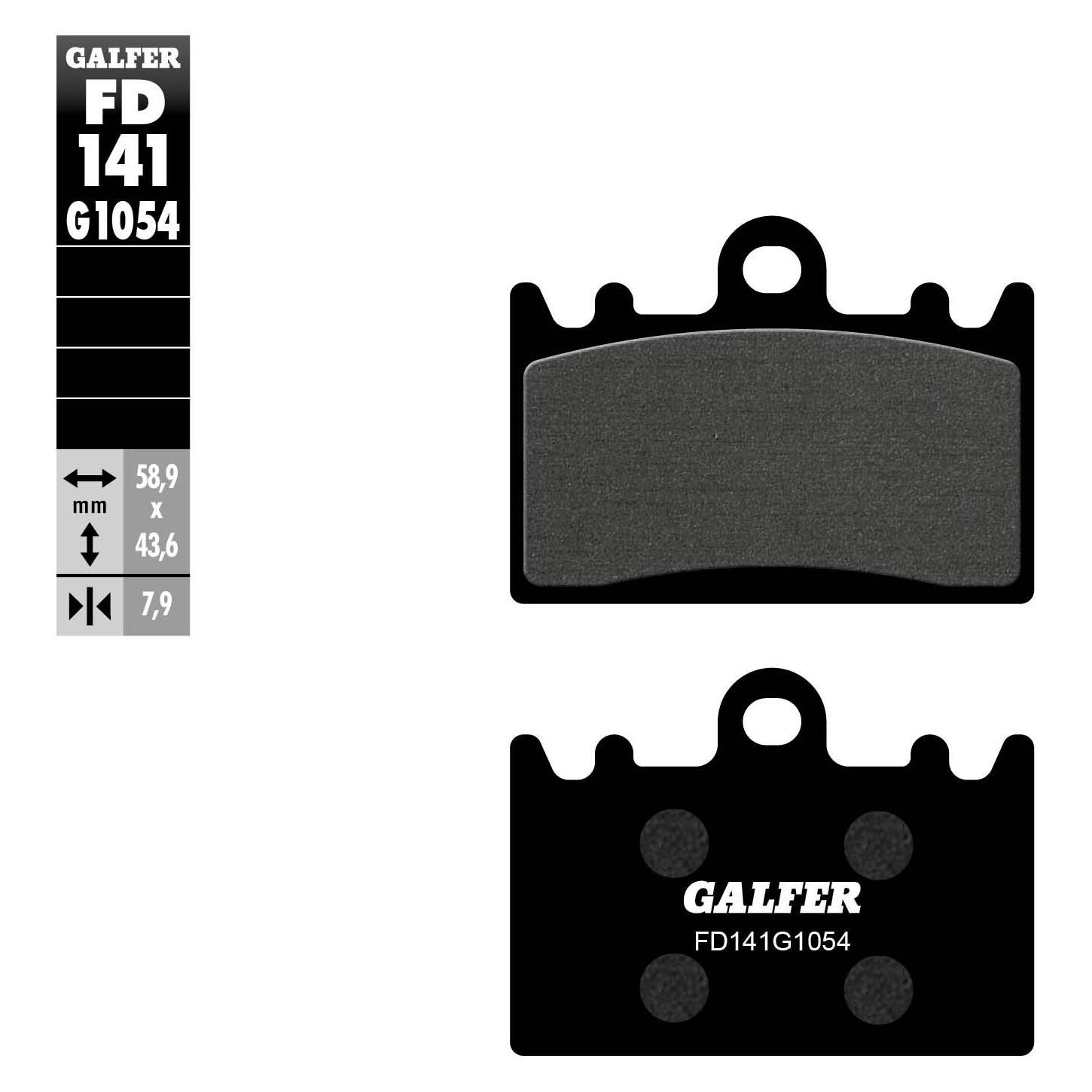 Galfer Bike BREMSBELAG GALFER ORGAN. FD141 G1054 (Organisch (Resin)) (FD141-G1054)