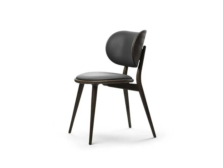 Mater The Dining Chair Stuhl Leder schwarz, Buche schwarz gebeizt