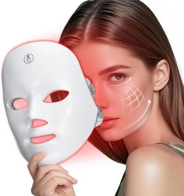 Inspired Finds Wireless 7 Color LED Photon Face Mask Light Therapy Skin Rejuvenation Beauty Device Wireless 7 Color LED Photon Face Mask Light Therapy Skin Rejuvenation Beauty Device