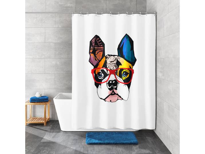 Rideau de douche Henry Polyester Multicolore 180 x 200 x 0cm