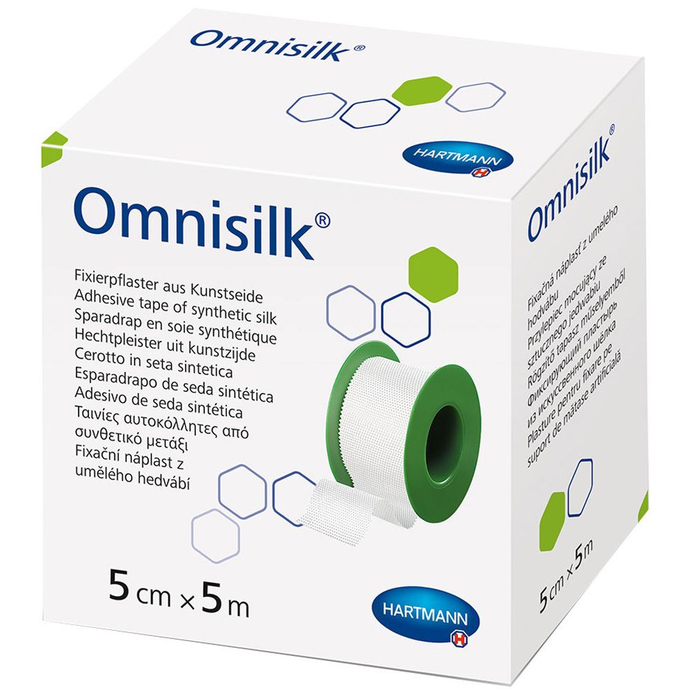Omnisilk Fixierpflaster Kunstseide 5 cmx5 m 1 St Pflaster