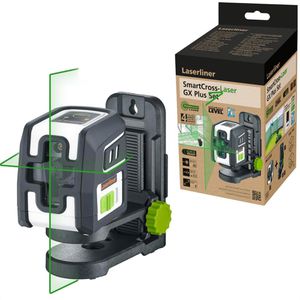 Laserliner Kreuzlinienlaser 036.732E, SmartCross-Laser GX, Plus, grüner Laser, selbstnivellierend, mit Halterung