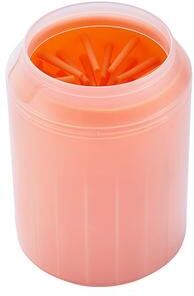 Fusion Finds Portable Dog Paw Cleaner Cup With Soft Silicone Bristles For Quick Mud Free Paw Washing orange s