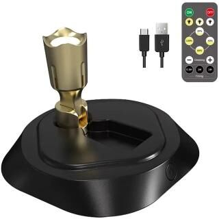 Uplift Picks Rechargeable Wireless Art Spotlights With Remote 2 Pack black One Light