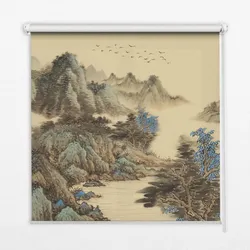 INNENROLLO - Fensterrollo - Rollo - 80x180 cm - Gebirge