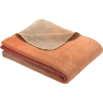 Wohndecke IBENA "Toronto", braun (rostbraun, braun), B:150cm L:200cm, Baumwolle, Kunstfaser, Wohndecken, Wohndecke, harmonischer Farbverlauf, Kuscheldecke