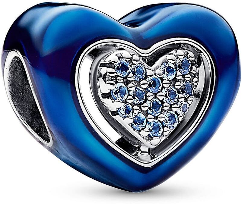 Charm Pandora Cœur Rotatif Bleu Femme