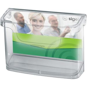 Sigel Visitenkartenhalter LH326 Outdoor, wetterfest, aus Acryl, transparent, 1 Fach für 60 Karten
