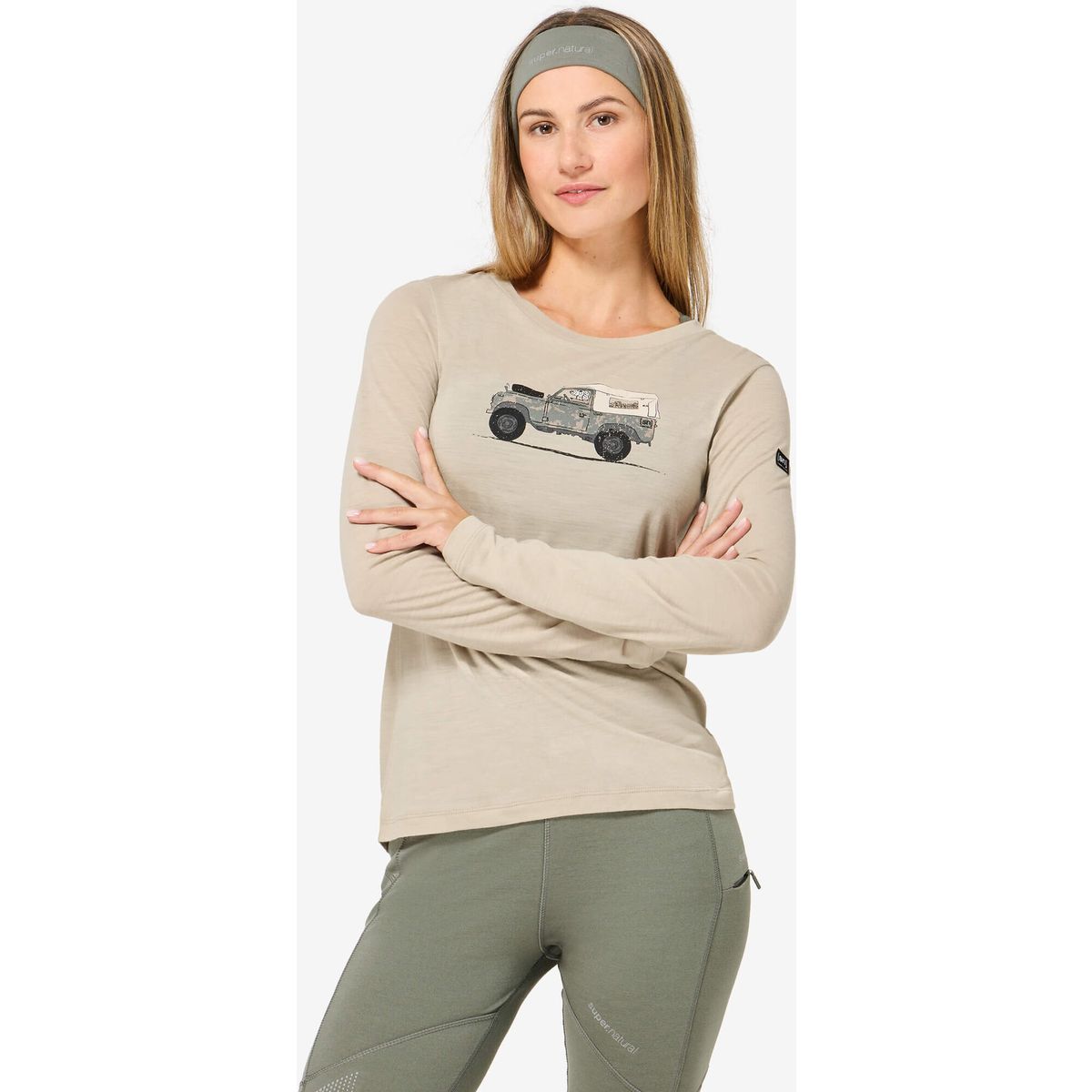 Super.Natural W Dog Excursion LS white pepper/various (Y42) L SNWP04116Y42L