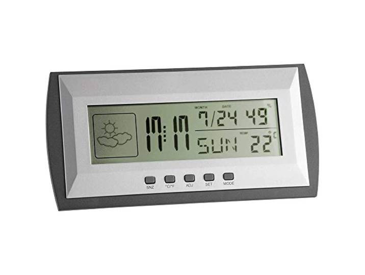 TFA Dostmann Digitaal weerstation, binnentemperatuur, luchtvochtigheid, maximum- en laagste waarden, tijd en datum, alarm