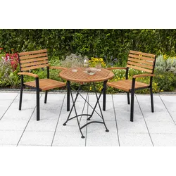 Merxx Schlossgarten Set 3tlg. Klapptisch rund