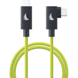 USB-C 4.0 Right-Angle Lime 2 m Solid Flex Cable, 240W