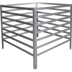 shelfplaza HOME 100x80x80 cm Komposter in verzinkt mit 640 Liter Volumen