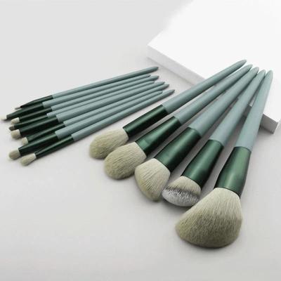 Professional 13 Piece Cosmetic Application System green