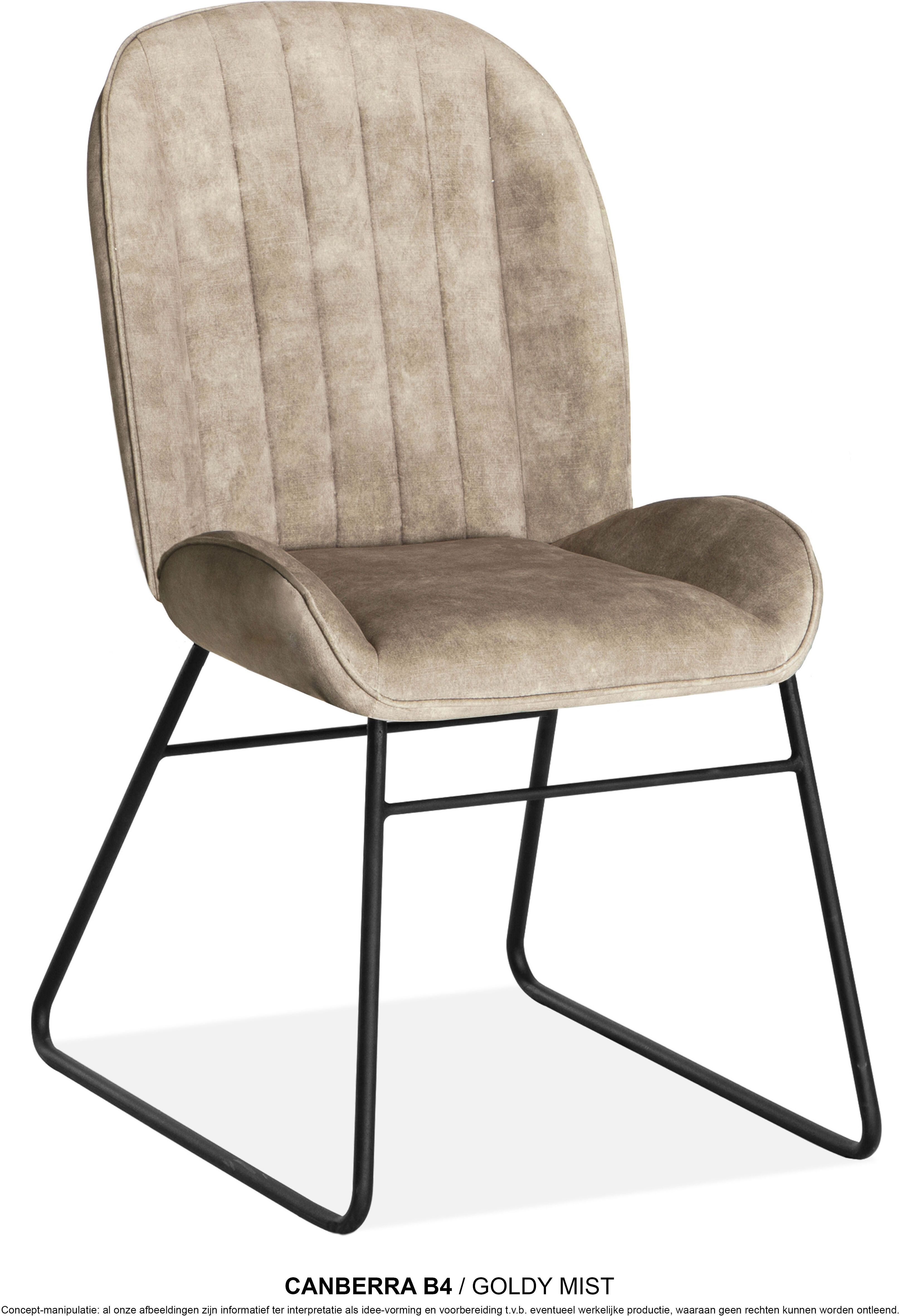 Esszimmerstuhl OMG DESIGN "Canberra", mist, schwarz, mist, B:51cm H:93,5cm T:63cm, Polyester, Stühle, Esszimmerstuhl, Esszimmerstuhl, pflegeleichter Samtvelour Bezug