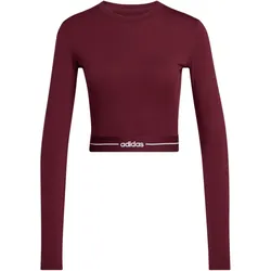adidas Hyperglam Cropped Langarmshirt Damen KR0374 - maroon S