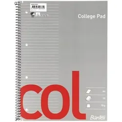 Bantex, Heft + Block, Col Notizbuch + 70 Blätter (A4+, Liniert, Weicher Einband)