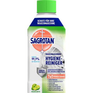 Sagrotan Waschmaschinenreiniger 7in1, Hygienereiniger, flüssig, entfernt 99,9% der Bakterien, frische Limette, 250ml