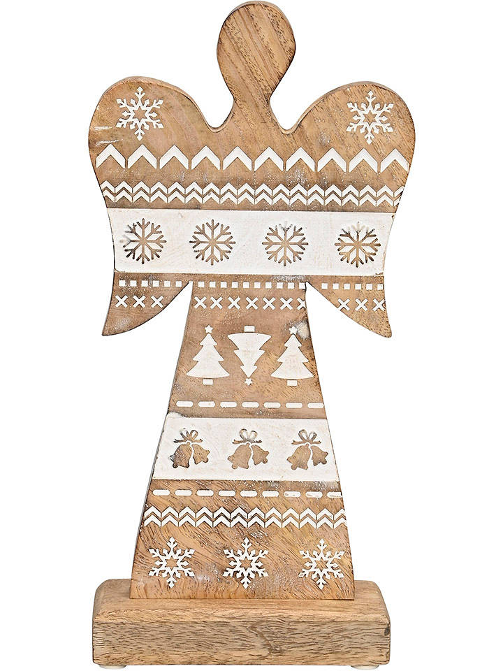 POSIWIO Dekofigur "Engel" in Beige - (B)13,5 x (H)27 x (T)5 cm - onesize