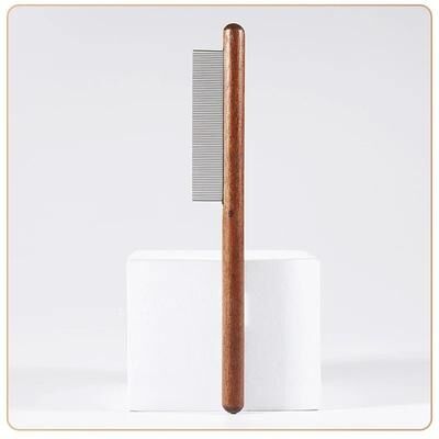 Uplift Picks Solid Wood Pet Comb For Cat And Dog Hair Removal And Grooming Care dense Teeth