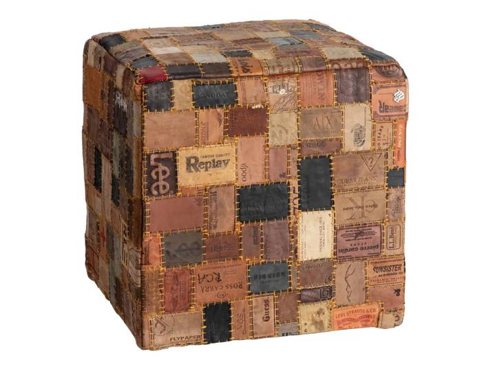 Dekohocker Lean, Edy&liv, braun, recyceltes Material