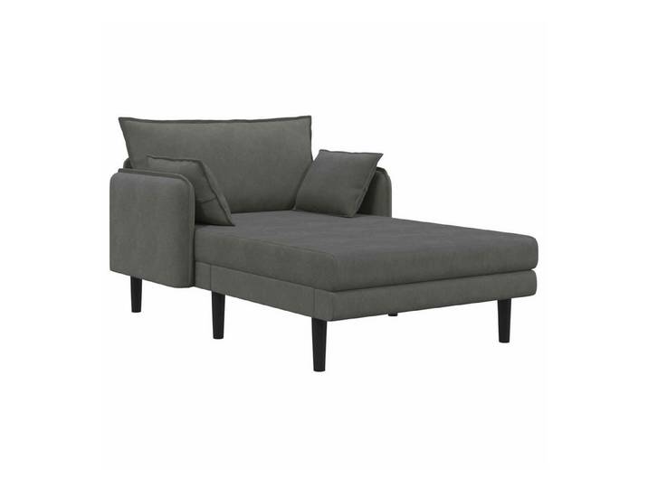 vidaXL Chaiselongue Große Chaiselongue Dunkelgrau Cordstoff, 1 Teile