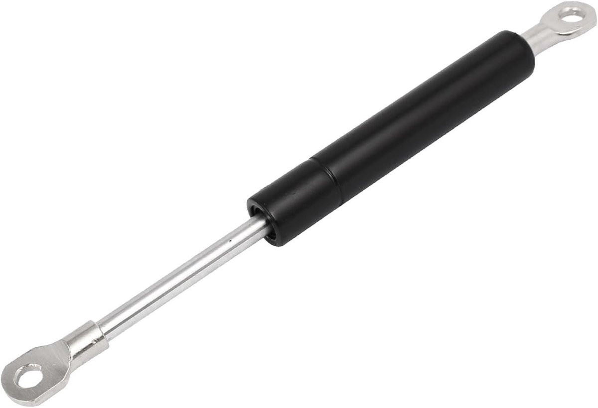 Gasveer Schokdemper 50N/11lb - 1 Stuk Zwarte Metalen Gas Lift Beugel van 20 cm voor Keuken- en Meubeldeuren