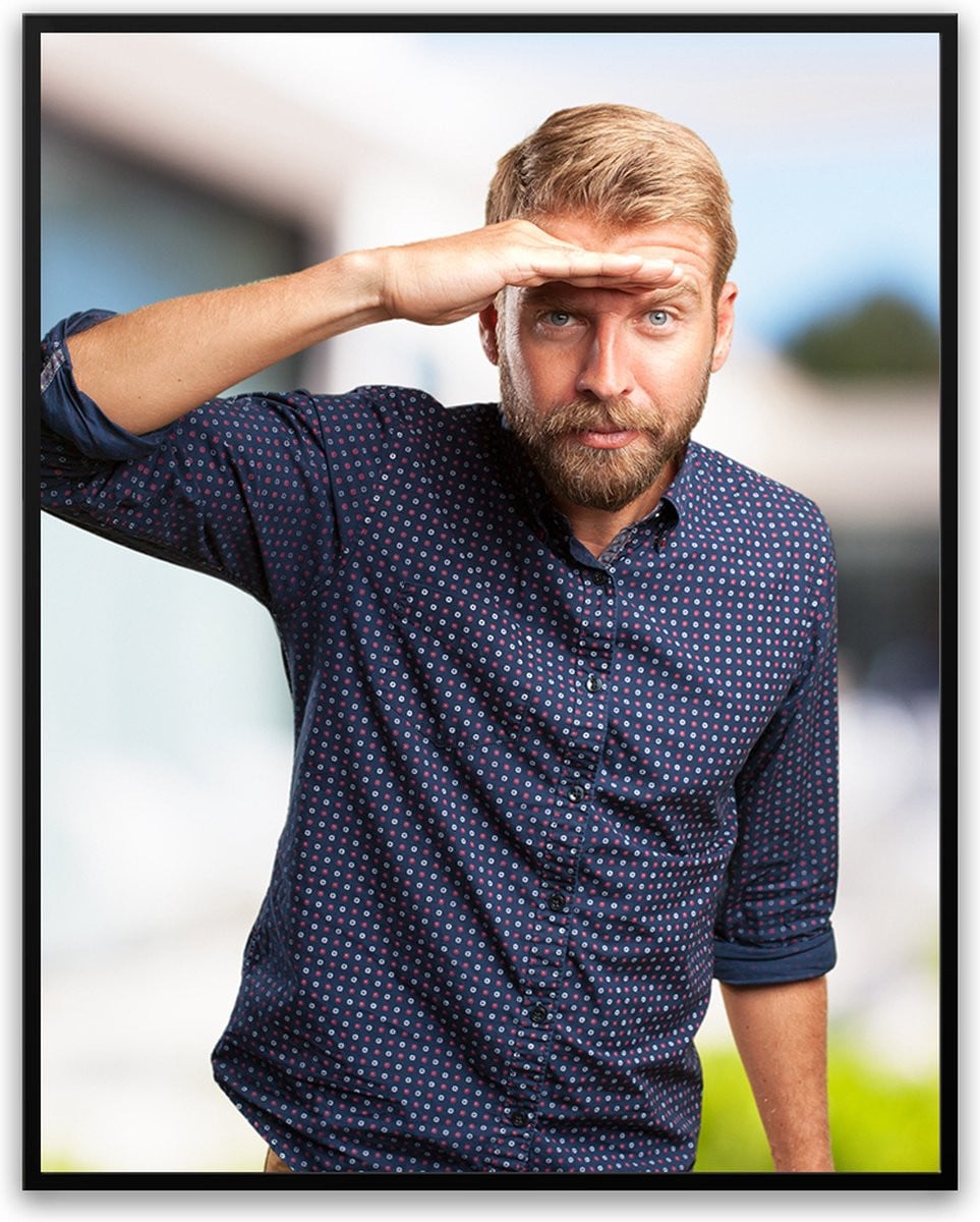 Grappige WC Poster met Glas - Hilarische Toilet Fotolijst - 50 x 70 cm