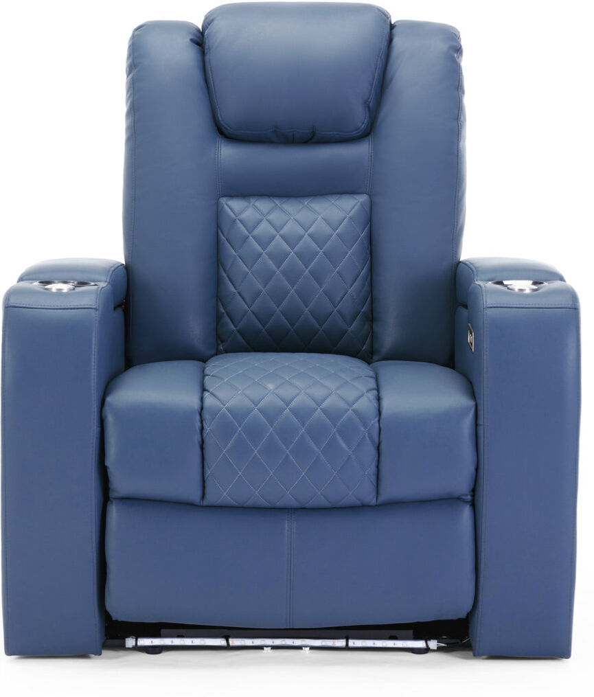 Latitude Run Abdulmalik Broadway 1 Seater Cinema Recliner Electric Chair Blue 107cm H X 95cm W X 91cm D