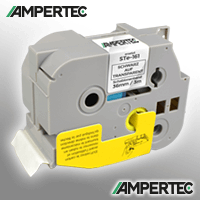 Ampertec Beschriftungsband kompatibel zu STe-161 schwarz auf transparent 36mm x 3m