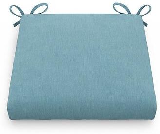 "19-1/2"" X 19-1/2"" Sunbrella Outdoor Seat Cushion - Knife-Edge, Knife-Edge/Horizon - Grandin Road"