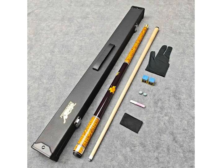 Queue de billard pour débutants professionnels, légère et durable, avec étui, queue à 2 joints centraux, pointe de 9,8 mm, 11,5 mm, 13 mm.