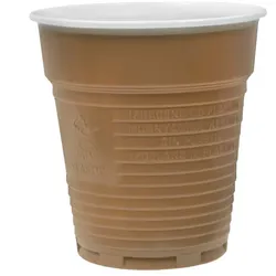 MONOUSO - Plastikbecher braun zweifarbig 165ml (3.000 Stück)