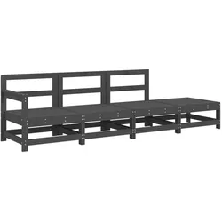 vidaXL, Gartenlounge, Elmar (Dreisitzer-Sofa mit Hocker)