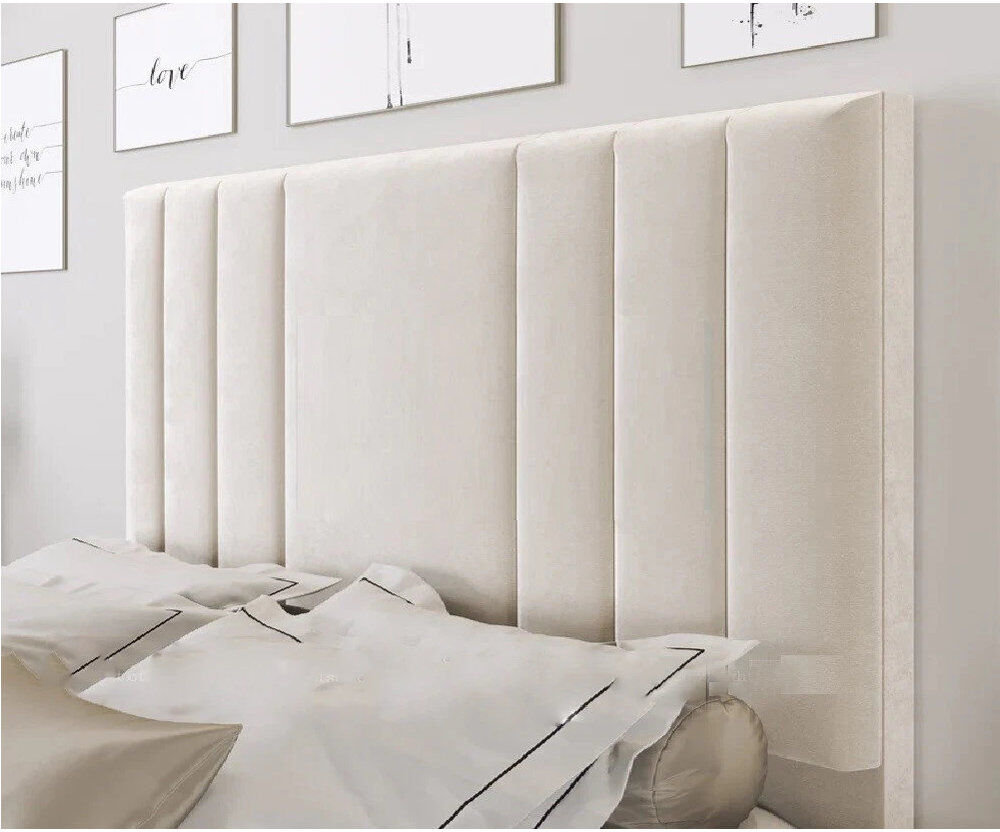 Rosdorf Park Upholstered Velvet Headboard White Kingsize (5')