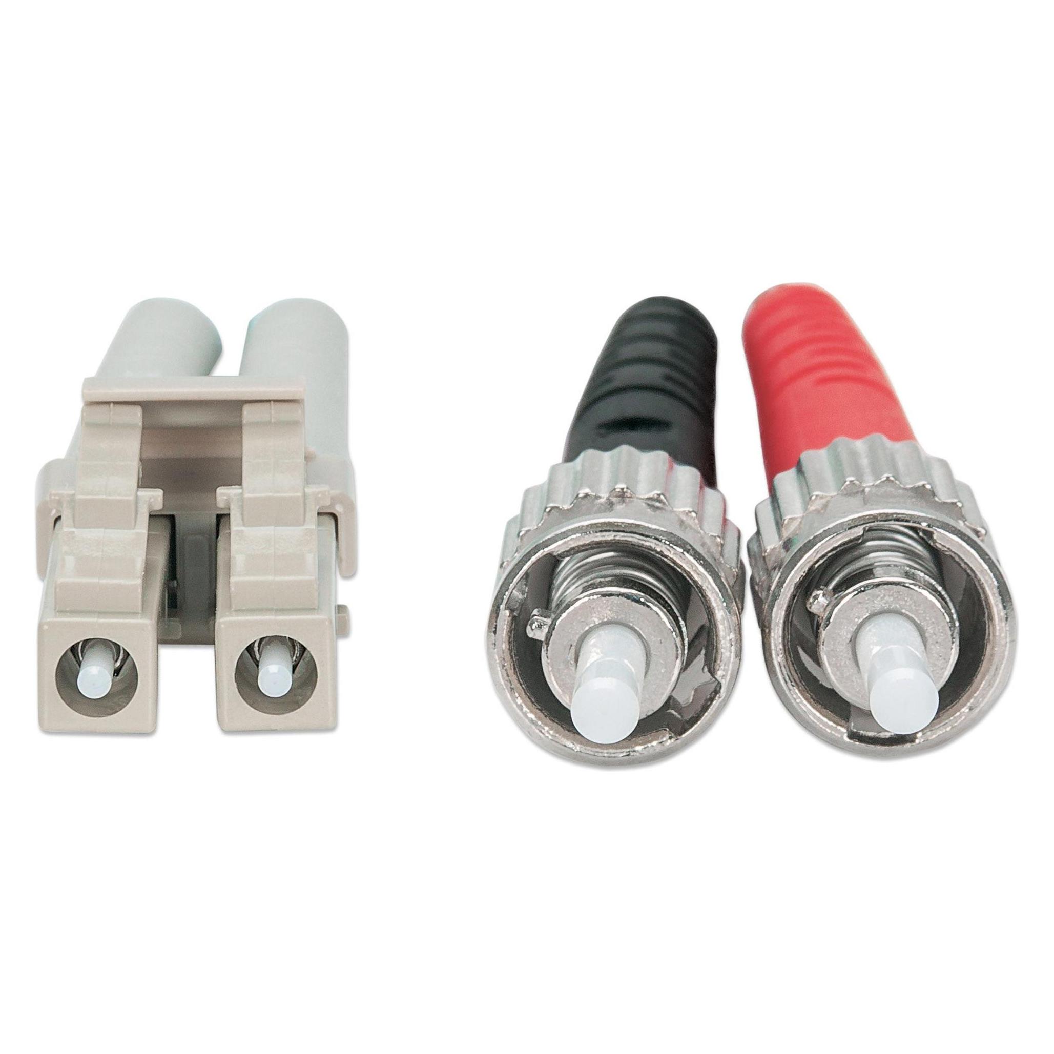 Intellinet LWL Anschlusskabel LC/ST Multimode OM3 Aqua (1 m) (751117)