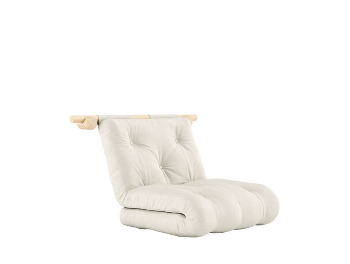 Fauteuil convertible en lin et bois avec accroches murales - lin