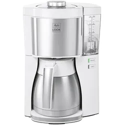 Melitta Look Therm Perfection, Filterkaffeemaschine, Silber, Weiss