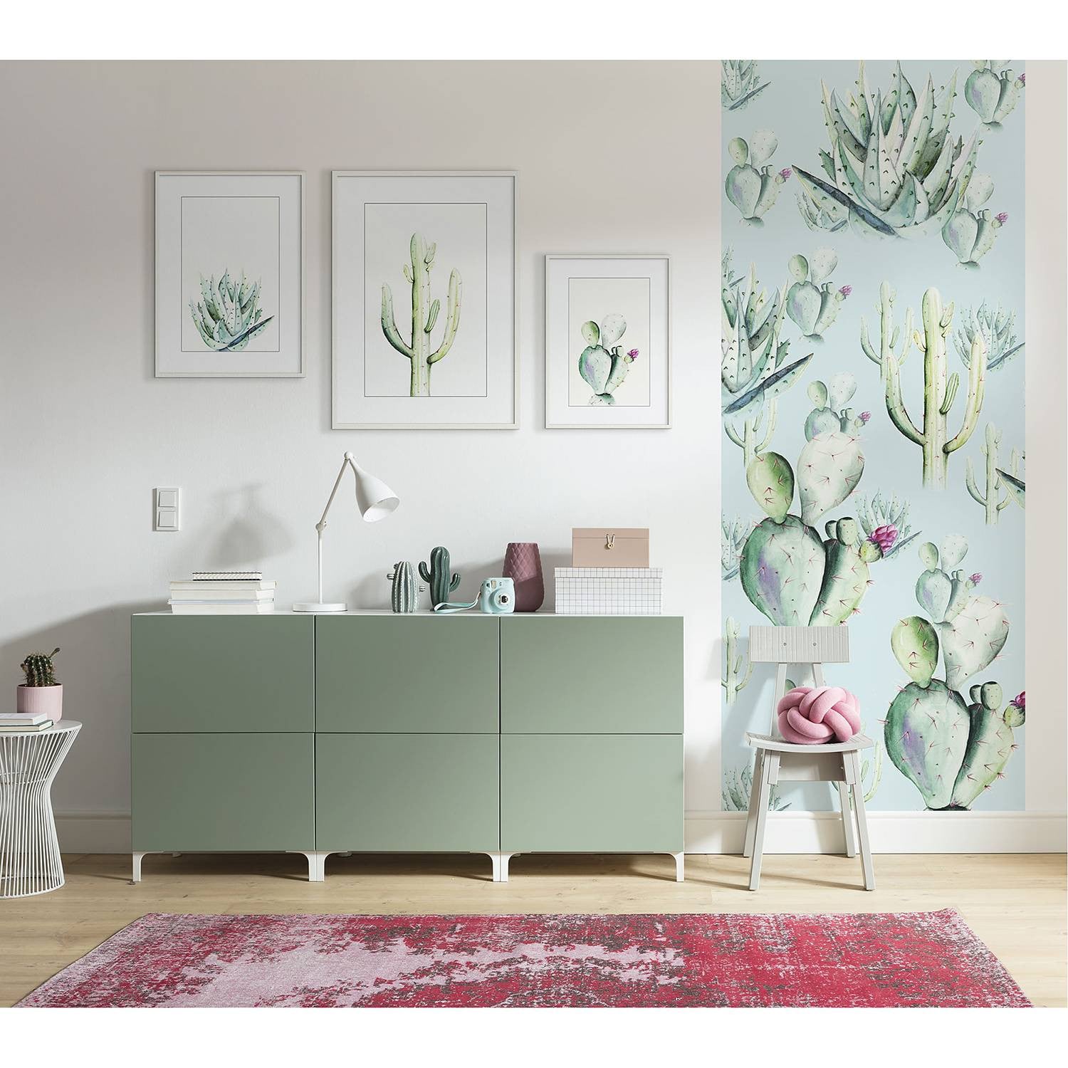 home24 Fotobehang Cactus Blue 100cm