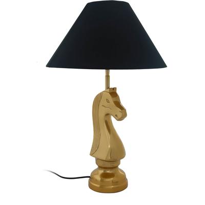 KAYOOM Tischleuchte "Tischlampe Bishop 125", schwarz, 1, H: 62cm, 1 Stk., Leuchten, mit dekorativem Schah-Pferd-Sockel aus Metall, mit Stoffschirm, Tischleuchte