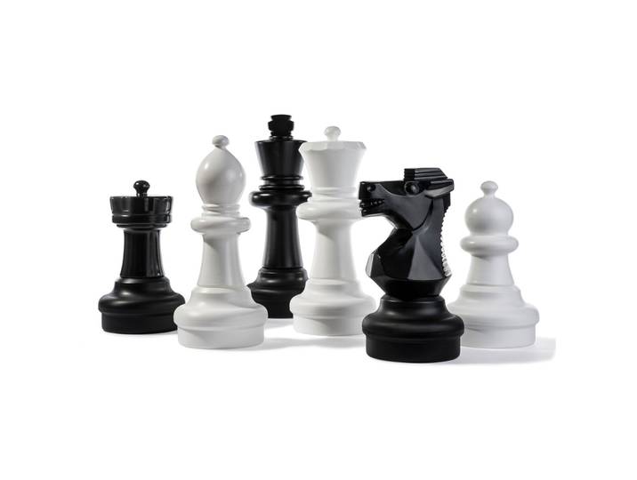 Grosse Schachfiguren Rolly Toys Schwarz/Weiss Kunststoff