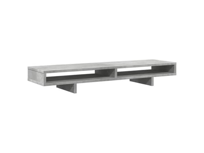 vidaXL Support de Moniteur Gris béton 100x27x15 cm Bois d'ingénierie\, Support de Moniteur pour Bureau\, étagère de Moniteur\, Support de Moniteur d'ordinateur