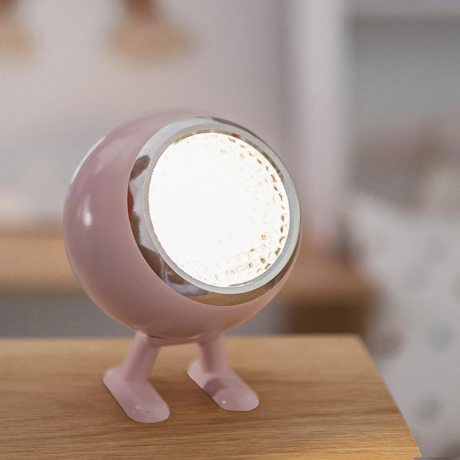 MR. WATTSON Norbitt 3.0 LED-batterijlamp, Roze, Bolvormig, Aluminium