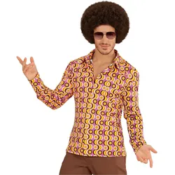 Widmann 70er Jahre Herrenhemd Groovy Style Disc (XXL)