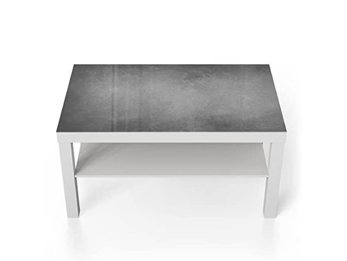 DEQORI Glastisch weiß groß 90x50 cm Motiv Leere Schultafel ausgefallener Beistelltisch aus Glas Hochglanz Couchtisch fürs Wohnzimmer moderner Couch Tisch mit Design