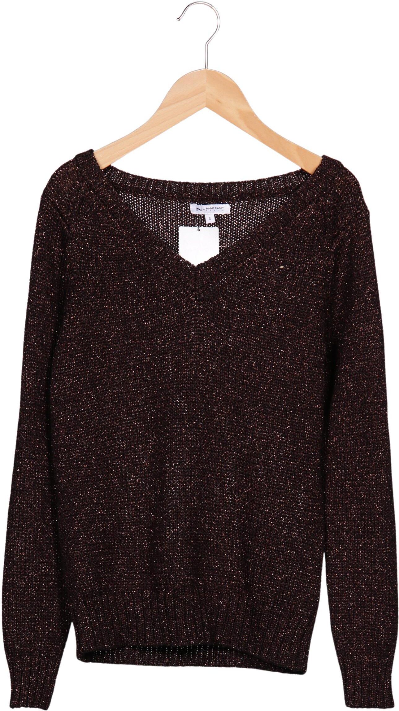 NAF NAF Damen Pullover, Braun, Gr. S, kein / Etikett - Second Hand