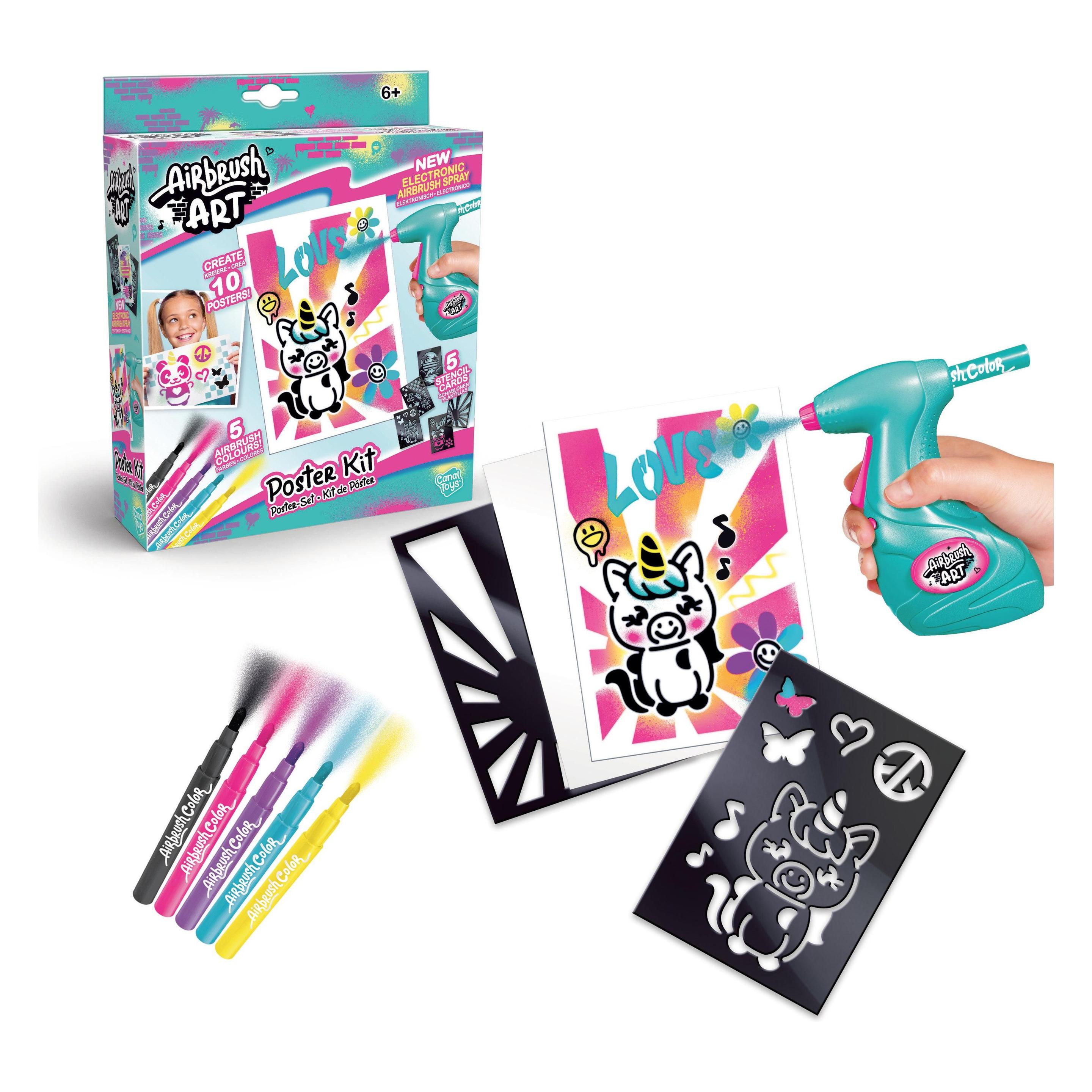 Canal Toys Airbrush ART Mini Poster Kit Sprayer Starter 6+ (AIR015)